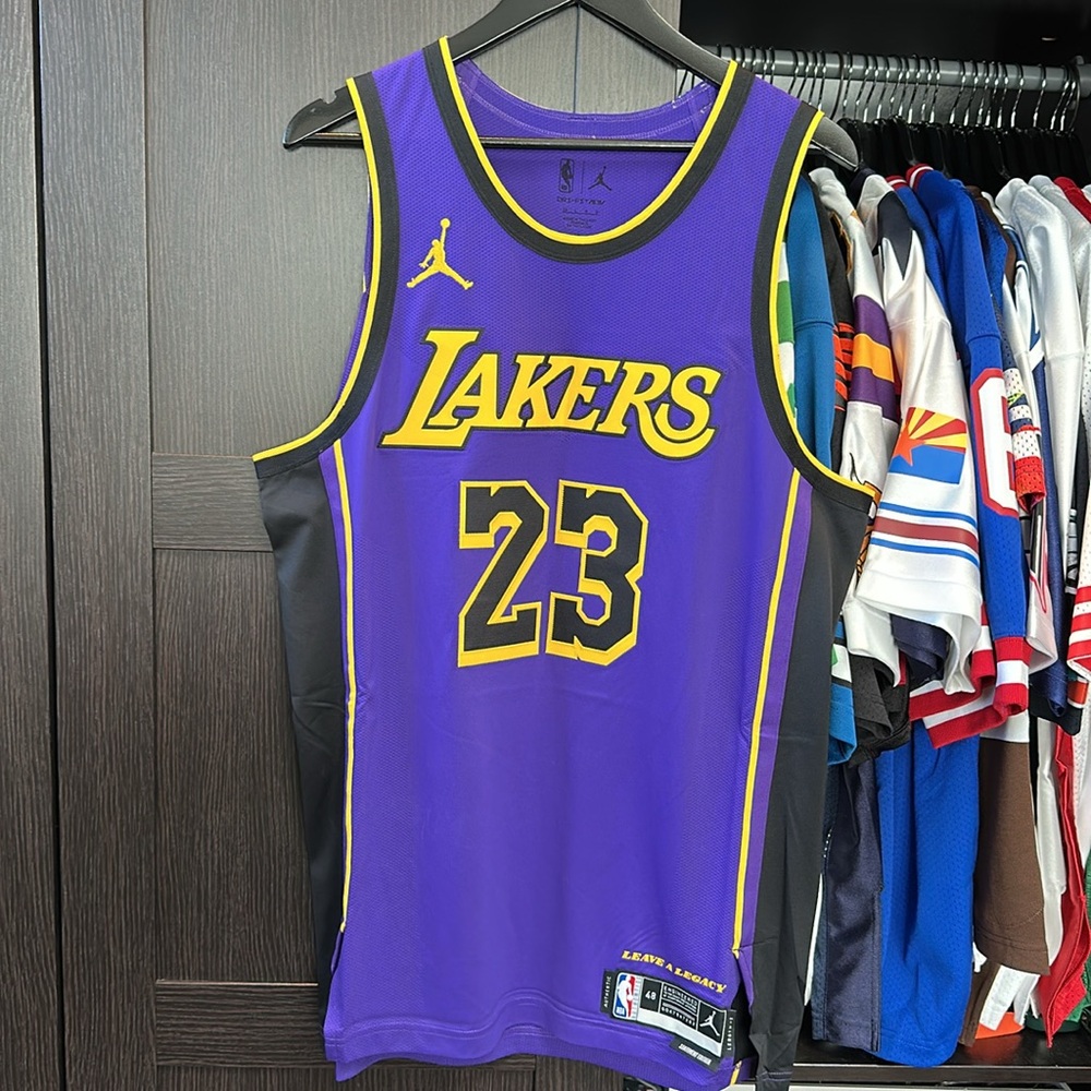 LeBron James Los Angeles Lakers Jordan Brand Authentic Jersey -Statement Edition
